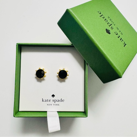 Kate Spade New York Black & Gold Stud Earrings